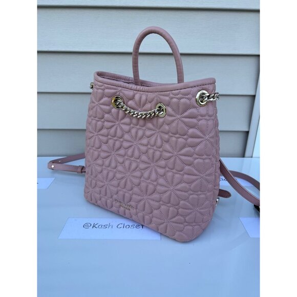 Kate Spade backpack bloom quilted medium leather backpack pink main image 10